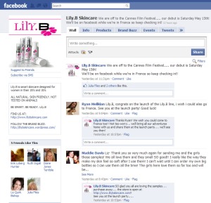 Lily.B Skincare Facebook page